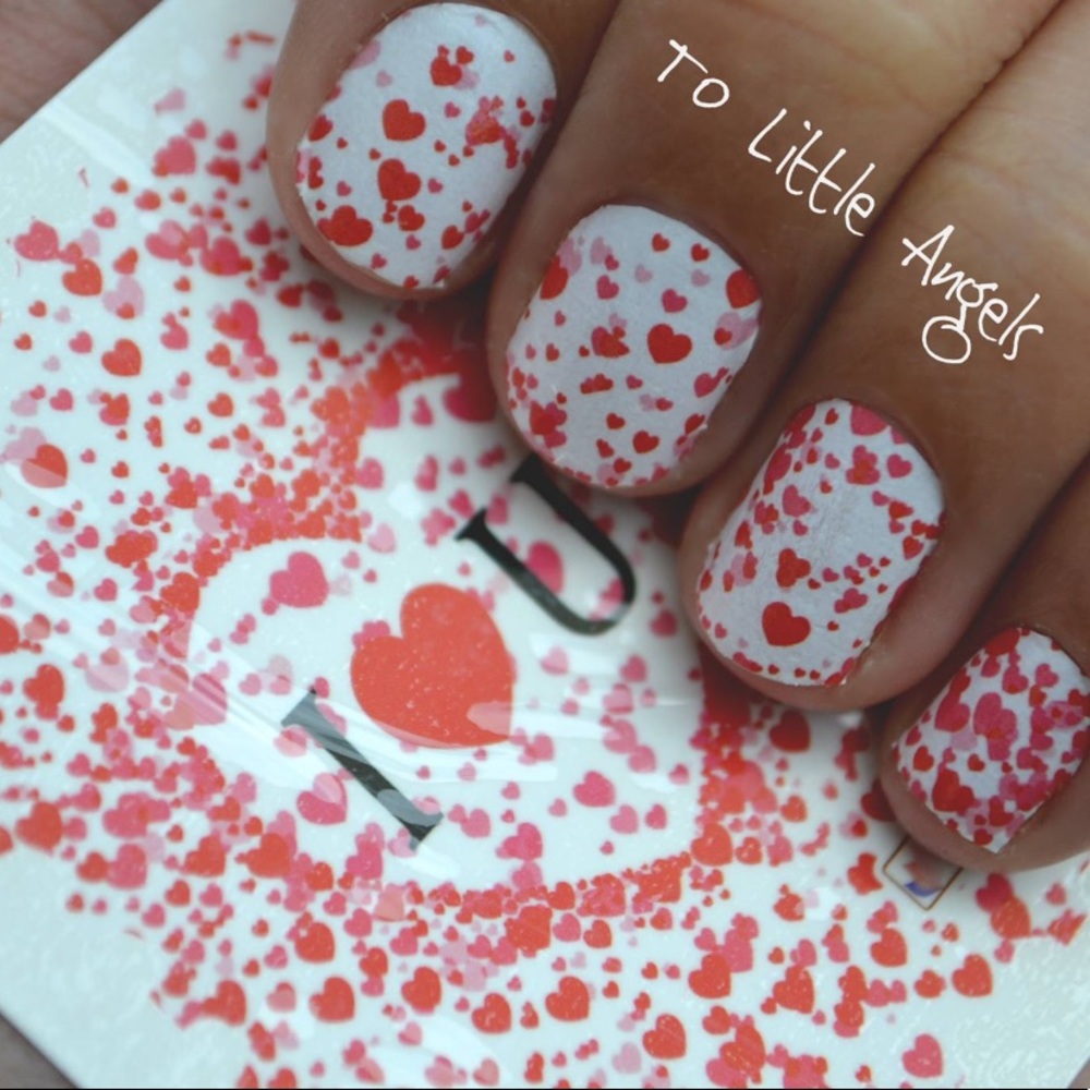 Lots of heart ❤️ NAIL ART STICKERS- BLUE99